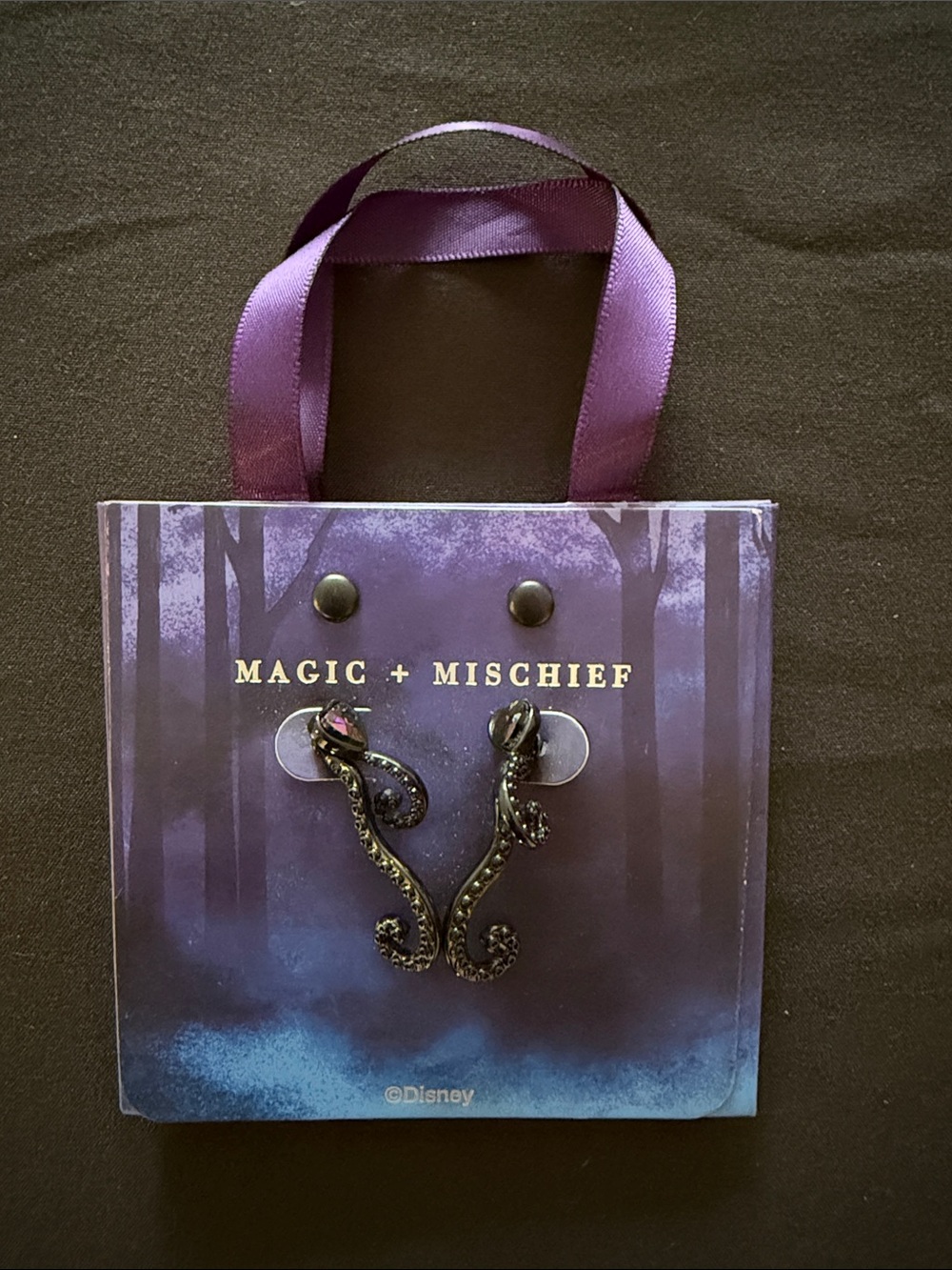 Disney Parks Magic + Mischief Ursula Tentacles Heart Earrings Little Mermaid